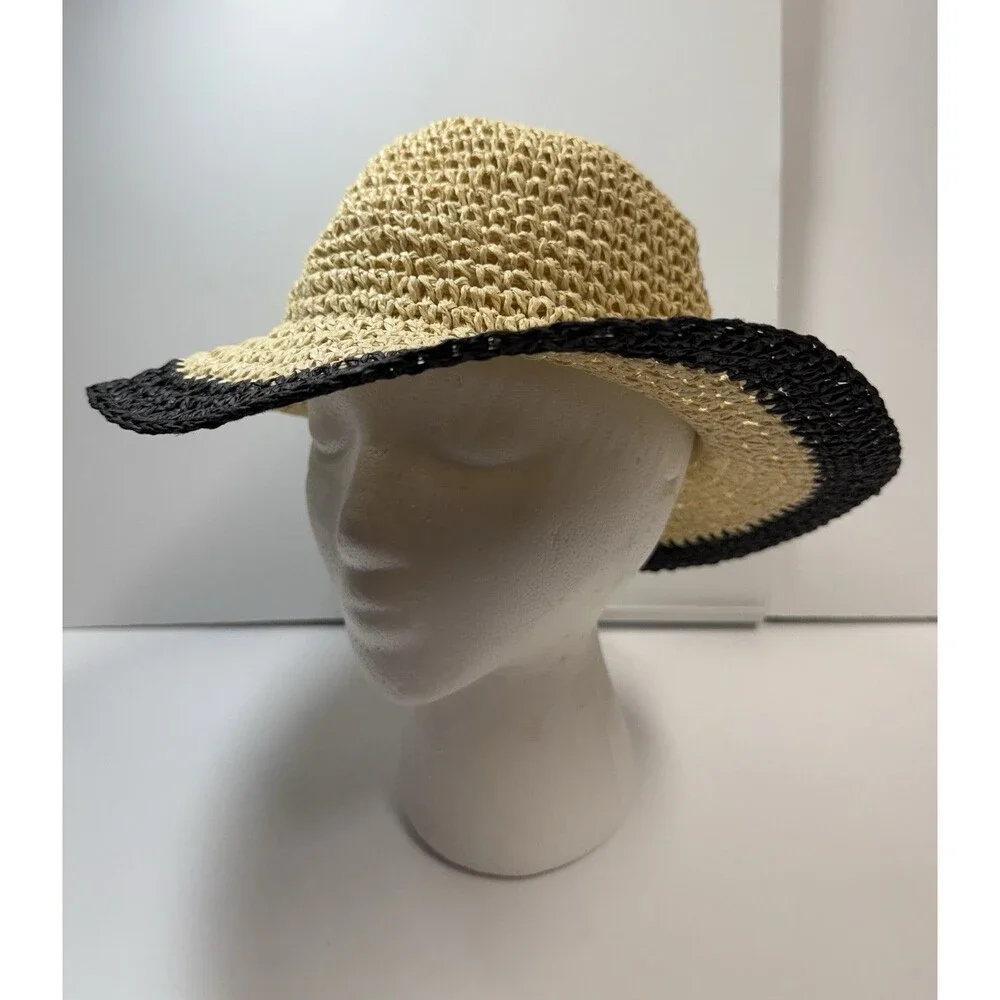 Girls Face Straw Sun Hat With Eyelashes And Lips